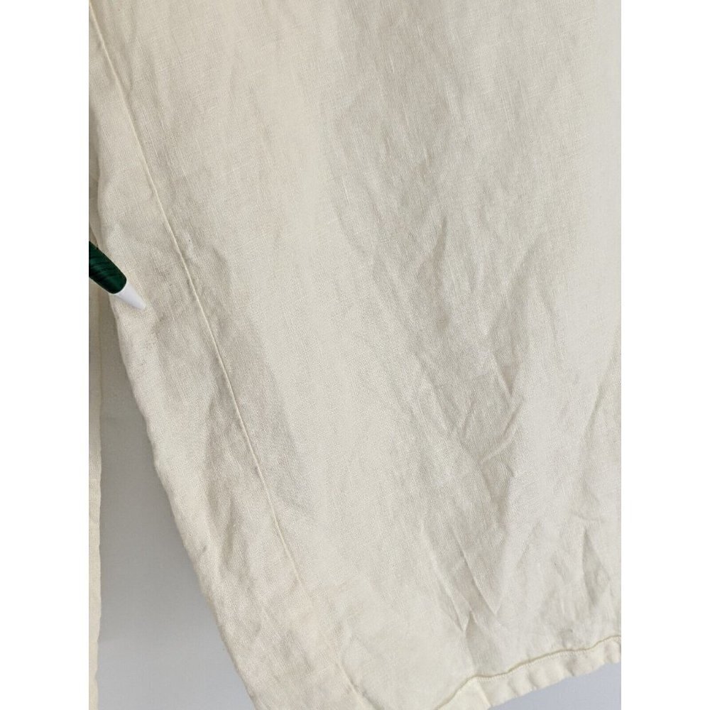 J Jill Linen Pants Drawstring Women's 6 Petite 6P Cropped Lined MEAS 27 X 21.5 - Picture 9 of 9